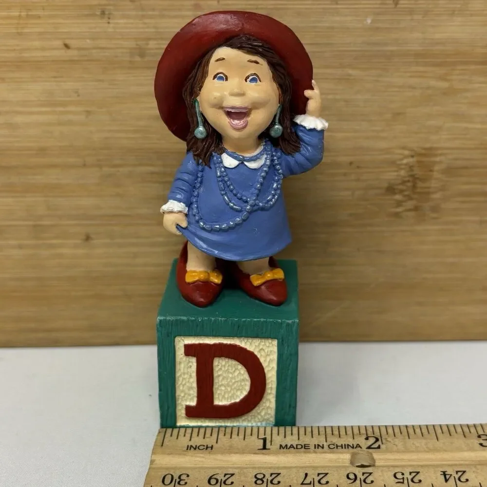 Vintage 1988 Hallmark Building Blocks Letter D Dress Up Your Day With Fun HTF